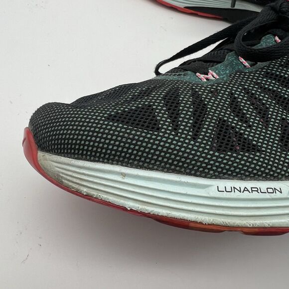 Nike Lunarglide 6 Women’s 8.5 Black Green Pink Running Shoe 654434-002 - Picture 10 of 14